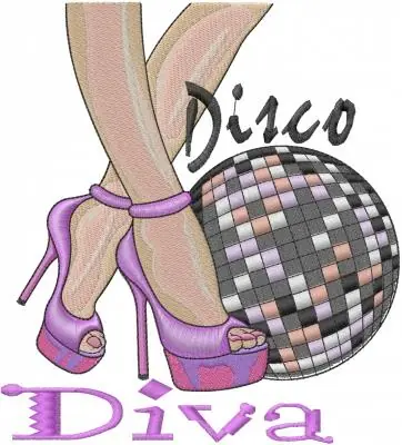 Free Delivery Disco Diva Embroidery Design