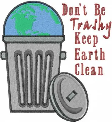 Shop Now Keep Earth Clean Embroidery Design