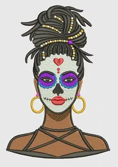 Best Choice Candy Skulls Embroidery Design
