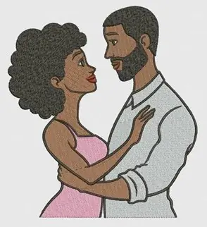Buy Direct Love Couple Embroidery Design