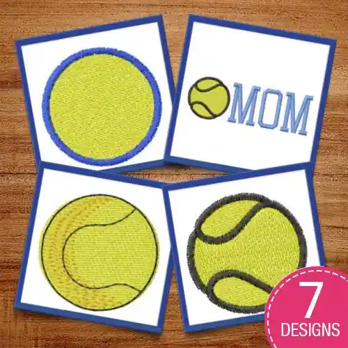 Tennis Balls Embroidery design pack by Sew Man Embroidery, Embroidery Packs on EmbroideryDesigns.com Hassle-Free Returns