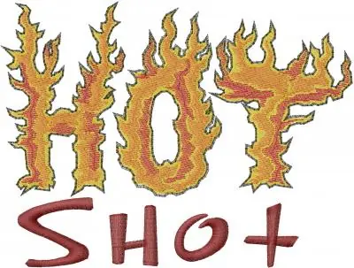 No Minimum Order Hot Shot Embroidery Design