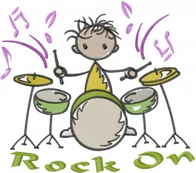 Time-Limited Rock On Embroidery Design