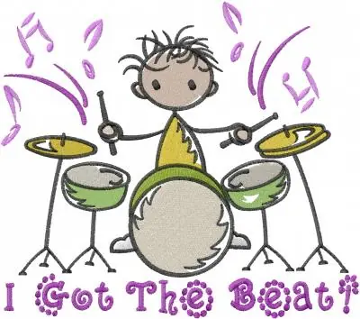 Got The Beat Embroidery Design Cheap
