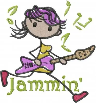 New Arrival Jammin Embroidery Design