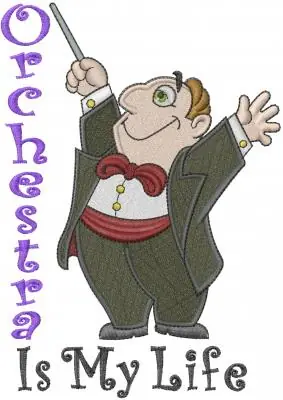 Orchestra Embroidery Design Viral