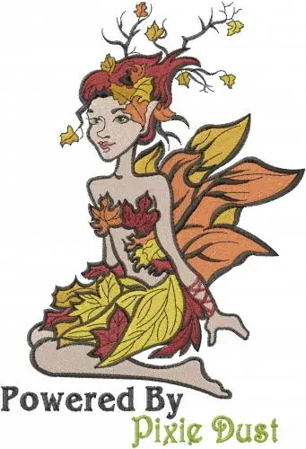 Holiday Sale Autumn Fairy Pixie Dust Embroidery Design