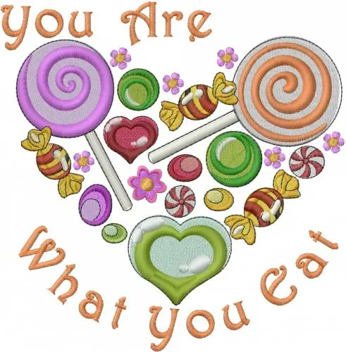 Super Sale You Are What You Eat Embroidery Design