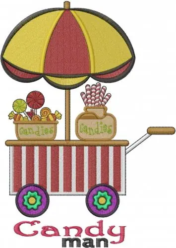 Candy Man Embroidery Design Viral