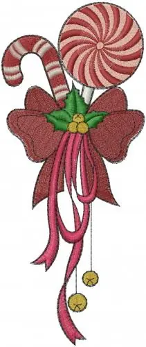 New Release Christmas Candy Cane Embroidery Design