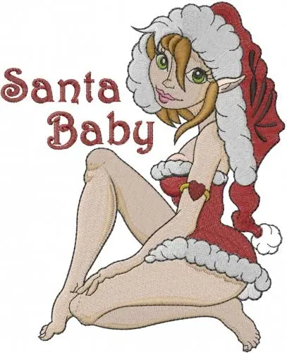 Santa Baby Fairy Embroidery Design Seasonal Sale