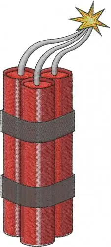 Premium Dynamite Sticks Embroidery Design