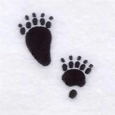 Premium Black Bear Tracks Embroidery Design