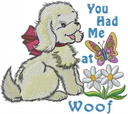 Puppy Had Me At Woof Embroidery Design Best Seller