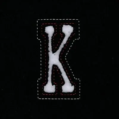 Small Cutout Letter K Embroidery Design Final Sale