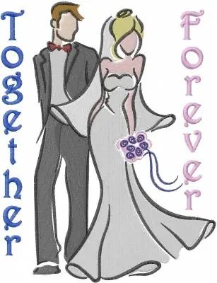 Bulk Order Together Forever Embroidery Design