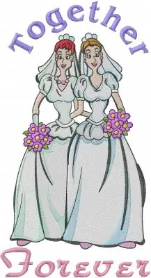 Together Forever Embroidery Design Original