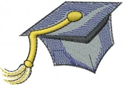 Graduation Hat Embroidery Design Viral