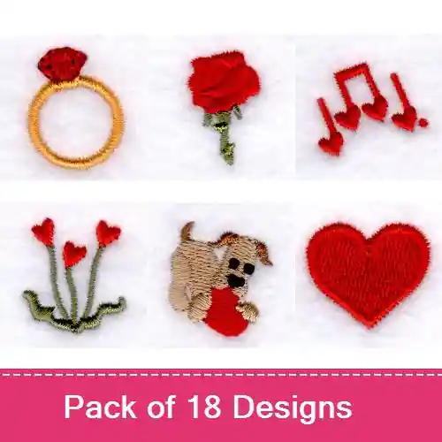 Budget Valentine Bingo Icons Embroidery design pack by Starbird Inc, Embroidery Packs on EmbroideryDesigns.com
