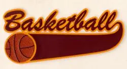Basketball 3 Color Applique Embroidery Design Luxury
