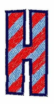 Trending July Fourth H Embroidery Design