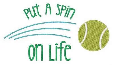 Hassle-Free Returns Spin On Life Embroidery Design