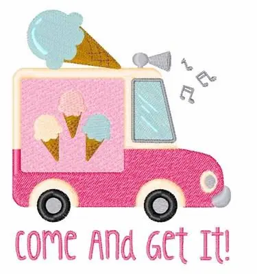 Authentic Come And Get It Embroidery Design