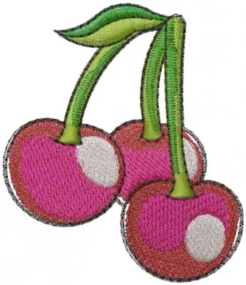 Cherries Embroidery Design Grab Now