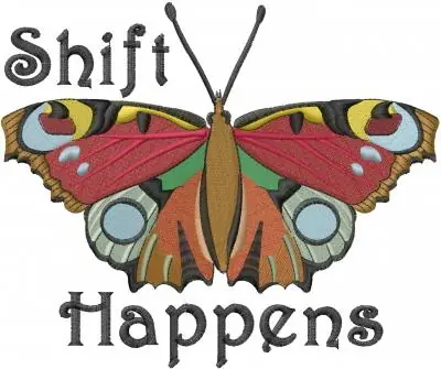 Secure Checkout Shift Happens Embroidery Design