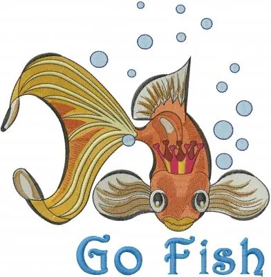 While Supplies Last Go Fish Embroidery Design