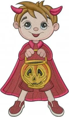 Weekend Sale Halloween Devil Embroidery Design