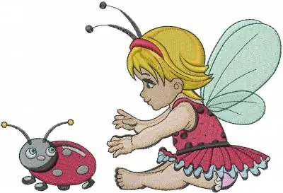 Ladybug Fairy Embroidery Design Best Choice