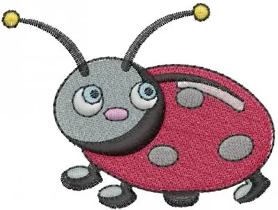 Authentic Ladybug Embroidery Design