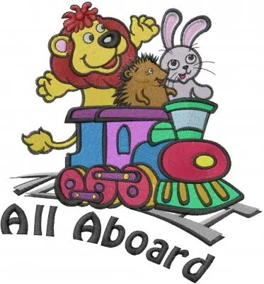 Affordable All Aboard Embroidery Design