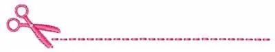 Scissor Cutting Line Embroidery Design Time-Limited
