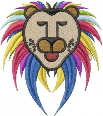 Colorful Lion Embroidery Design Best Seller