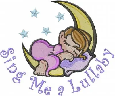 Sing Me a Lullaby Embroidery Design Mega Sale