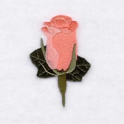Handmade Rose Boutonniere Embroidery Design