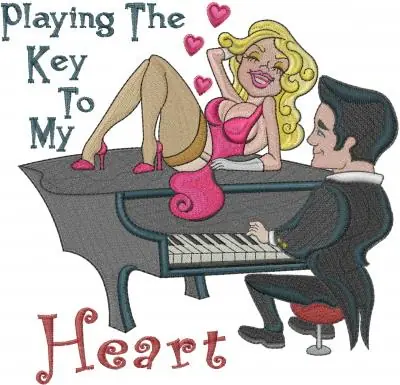 Reduced Price Key to My Heart Embroidery Design