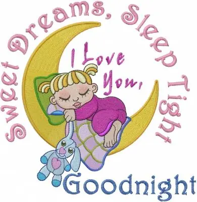 Sleep TIght Embroidery Design Seasonal Sale