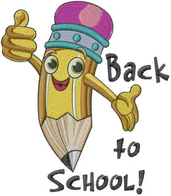 Sale Back to School Embroidery Design
