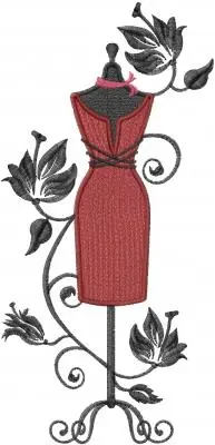 Trending Dressmaker Mannequin Embroidery Design