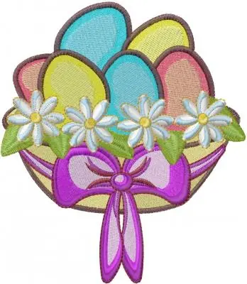 Easter Egg Basket Embroidery Design Hot Deal