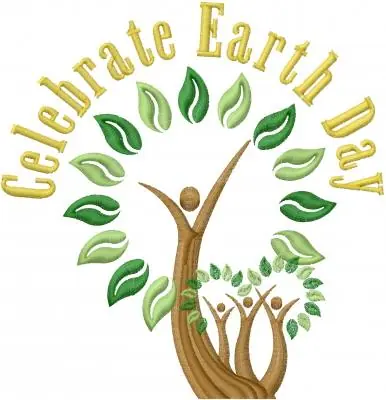 Genuine Celebrate Earth Day Embroidery Design