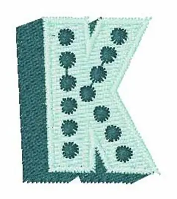 Bingo Dots K Embroidery Design Price Cut