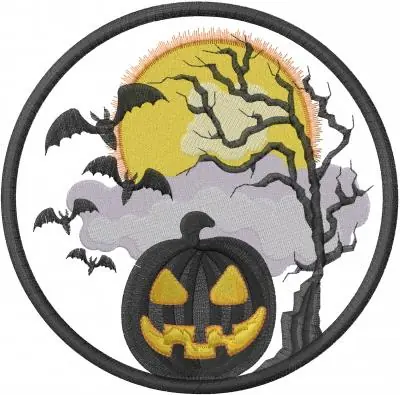 Halloween Circle Embroidery Design Direct From Manufacturer
