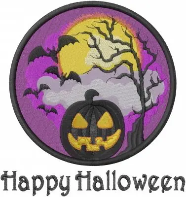 Hassle-Free Returns Happy Halloween Embroidery Design