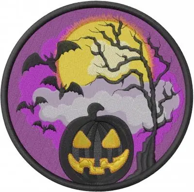 Jack-o-Lantern Halloween Embroidery Design Low Price