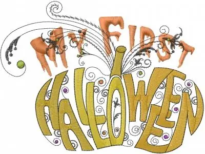 Affordable My First Halloween Embroidery Design