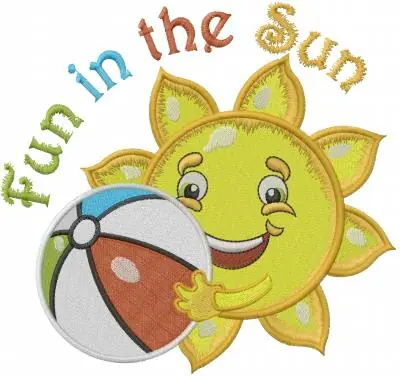 Buy Today Fun in the Sun Embroidery Design